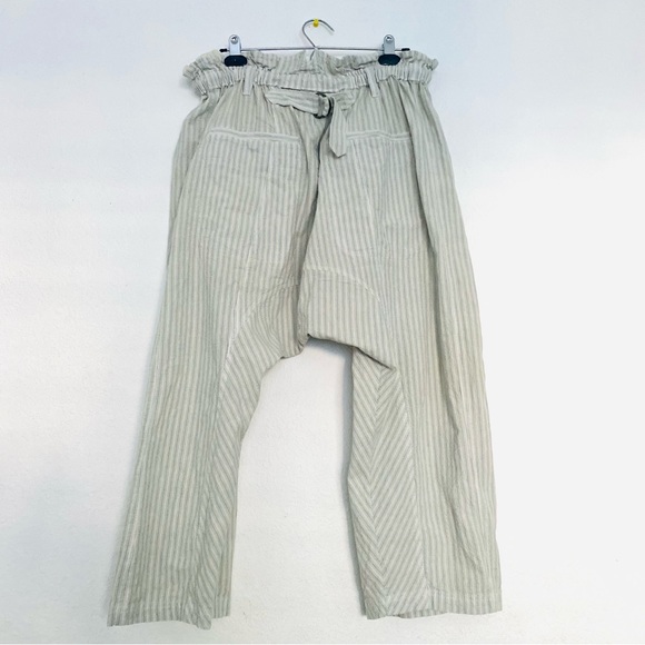 FREE PEOPLE Runyon Oversized Stripe Pants Blue Size Small - Picture 7 of 14